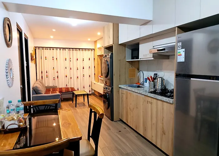 Departamento Moderno En Wanchaq, 2 Habitaciones, Vista Y Lavadora Y Secadora アパート *