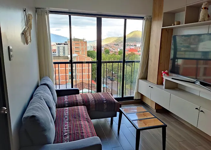 Departamento Moderno En Wanchaq, 2 Habitaciones, Vista Y Lavadora Y Secadora * クスコ